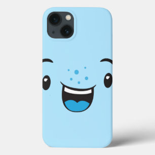 Blue Smiling Kawaii Face Air Case