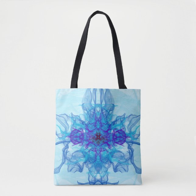 BLUE SMOKE - Fractal Art - Tote Bag (Front)
