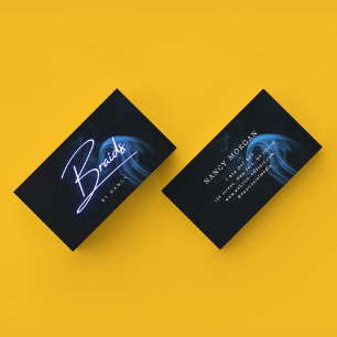 Blue Smoke Neon Braids Business Card