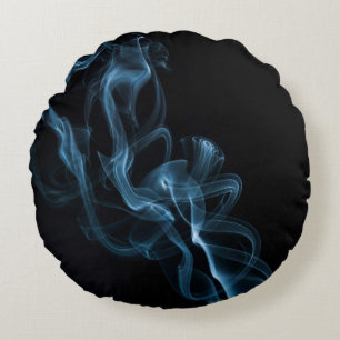 Blue Smoke Round Cushion