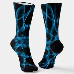 Blue Smoke Symmetrical Minimalist Black Socks