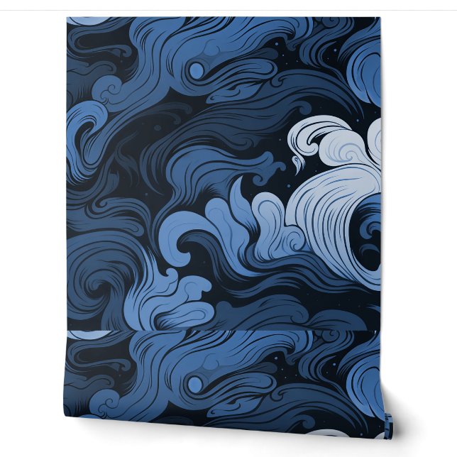 BLUE SMOKE WALLPAPER (Unrolling)