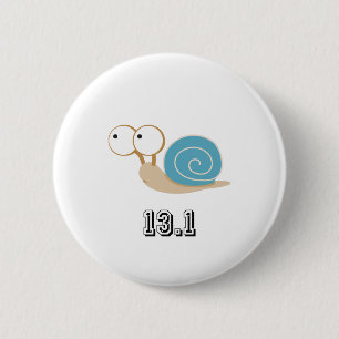 Blue Snail 13.1 (half marathon) 6 Cm Round Badge