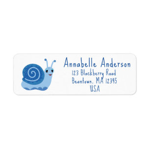 Blue Snail Mail Personalise Label Return Address Label
