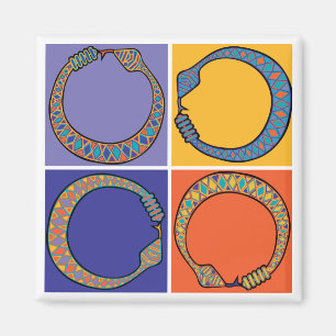 Blue Snake Ourboros Magnet