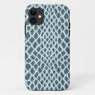 Blue Snake Print iPhone 11 Case