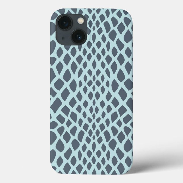 Blue Snake Print Case-Mate iPhone Case (Back)