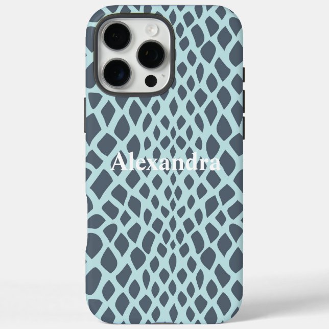 Blue Snake Print Case-Mate iPhone Case (Back)