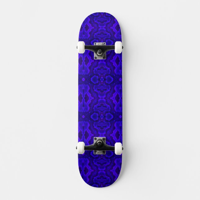 Blue Snake Texture SkateBoard (Front)