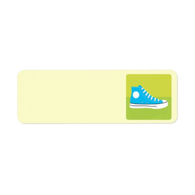 Blue Sneaker Return Address Label (Front)