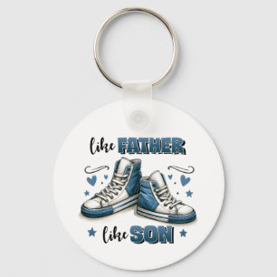 Blue Sneakers Like Father, Like Son Key Ring
