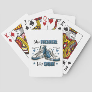 Blue Sneakers Like Father, Like Son Playing Cards