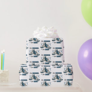 Blue Sneakers Like Father, Like Son Wrapping Paper