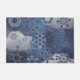 Blue Snow Doormat