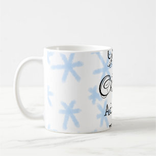Blue snow flakes Christmas pattern snow pattern Coffee Mug