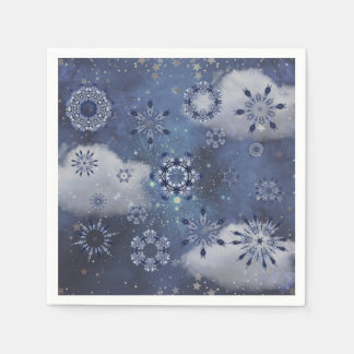 Blue Snow Napkin
