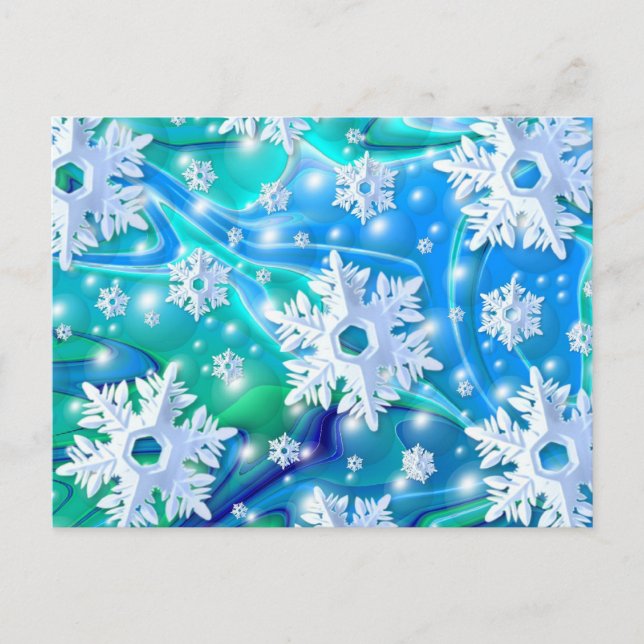 Blue Snow Postcard (Front)