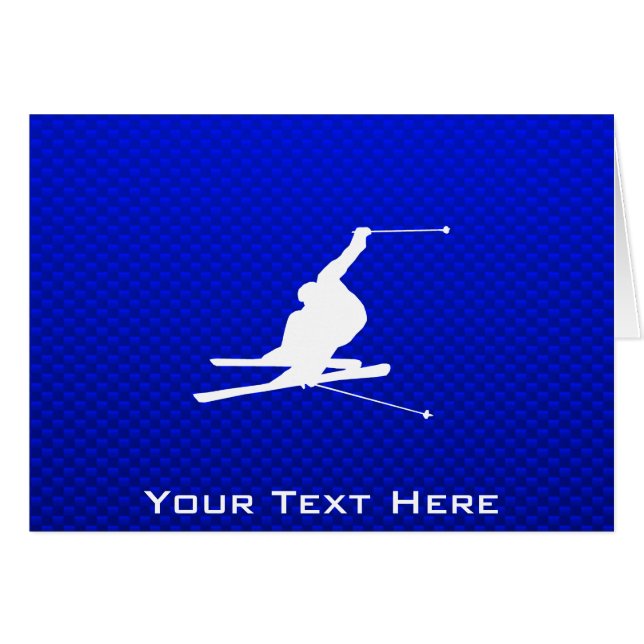 Blue Snow Skiing (Front Horizontal)