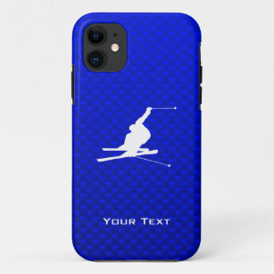 Blue Snow Skiing Case-Mate iPhone Case