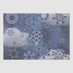 Blue Snow Tissue Paper