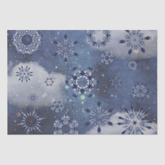 Blue Snow Tissue Paper