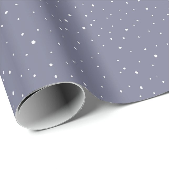 Blue Snow White Christmas Gift Wrap (Roll Corner)