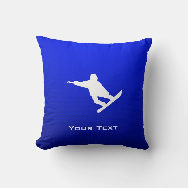 Blue Snowboarding Cushion (Front)