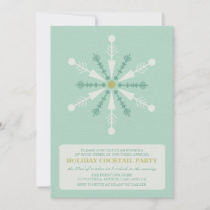 Blue Snowflake Annual Holiday Party Invitation