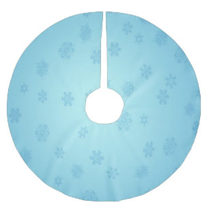 Blue Snowflake Brushed Polyester Tree Skirt