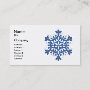 Blue Snowflake Business Card