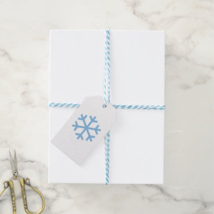 Blue Snowflake Christmas Gift Tags