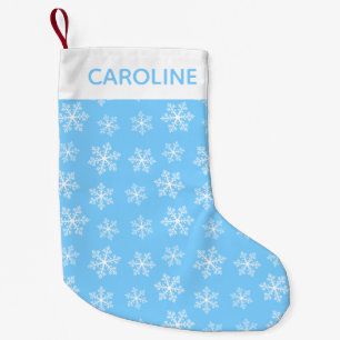 Blue Snowflake Christmas Stocking
