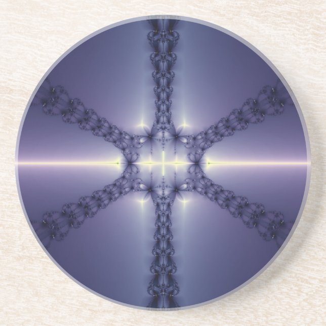 Blue Snowflake Coaster (Front)