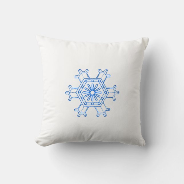 Blue Snowflake Cushion (Front)
