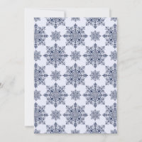 Blue Snowflake Damask Pattern