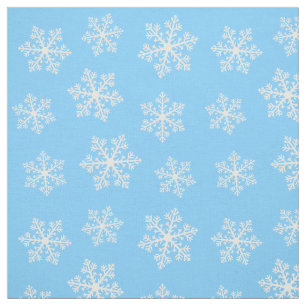 Blue Snowflake Fabric