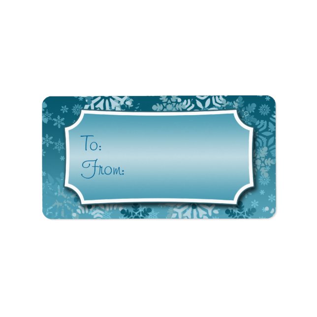Blue Snowflake Gift Tag (Front)