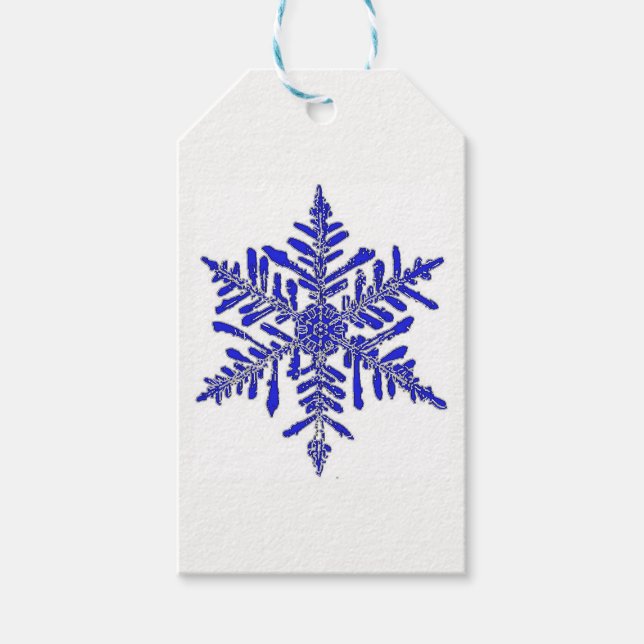Blue Snowflake Gift Tag (Front)