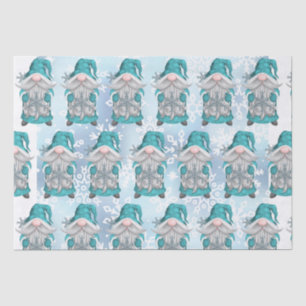 Blue Snowflake Gnome  Tissue Paper