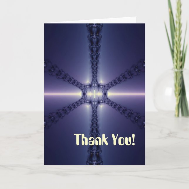 Blue Snowflake Holiday Card (Front)