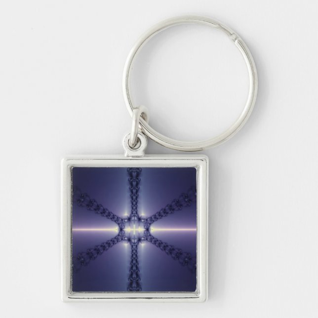 Blue Snowflake Key Ring (Front)