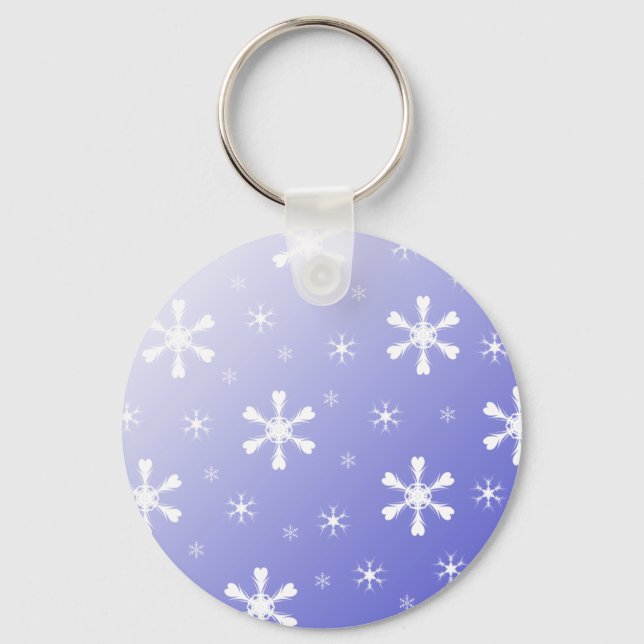 Blue Snowflake Keychain (Front)