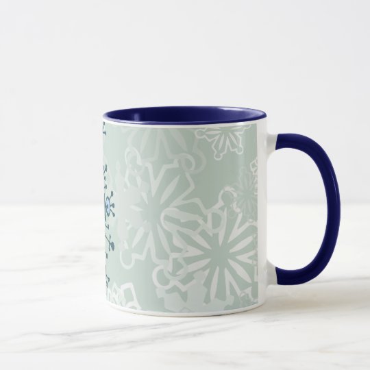 Blue Snowflake Mug