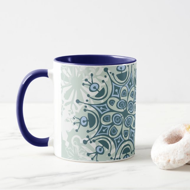 Blue Snowflake Mug (With Donut)