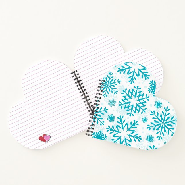 Blue Snowflake Pattern Notebook (Inside)