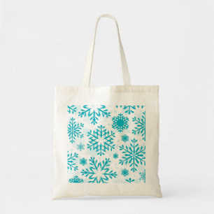 Blue Snowflake Pattern Tote Bag