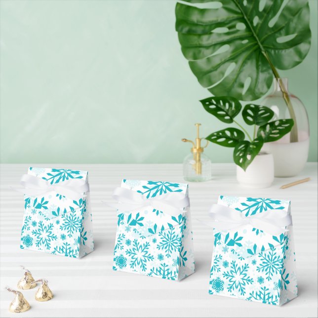 Blue Snowflake Pattern | Winter Holiday Christmas  Favour Box (Multiple)