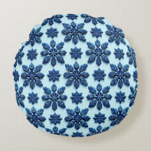 Blue Snowflake Patterned Background