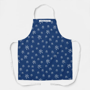 Blue Snowflake Personalised Apron