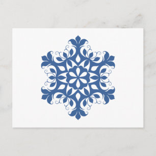 Blue Snowflake Postcard